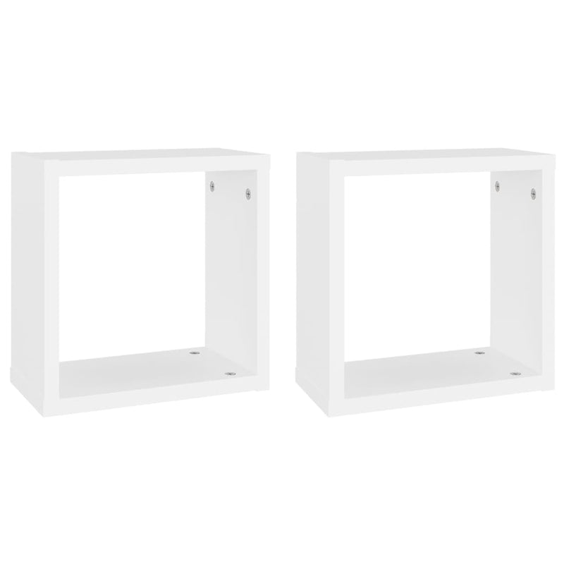 vidaXL 2 db fehér fali kockapolc 30 x 15 x 30 cm