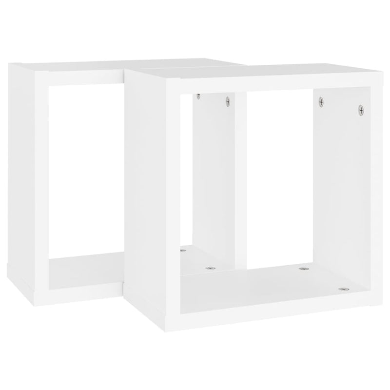 vidaXL 2 db fehér fali kockapolc 30 x 15 x 30 cm