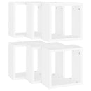 vidaXL 6 db fehér fali kockapolc 30 x 15 x 30 cm