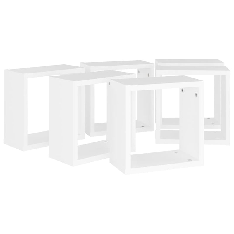 vidaXL 6 db fehér fali kockapolc 30 x 15 x 30 cm