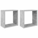 vidaXL 2 db betonszürke fali kockapolc 30 x 15 x 30 cm