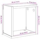 vidaXL 2 db betonszürke fali kockapolc 30 x 15 x 30 cm