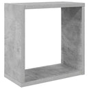vidaXL 4 db betonszürke fali kockapolc 30 x 15 x 30 cm