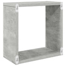 vidaXL 4 db betonszürke fali kockapolc 30 x 15 x 30 cm