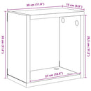 vidaXL 4 db betonszürke fali kockapolc 30 x 15 x 30 cm
