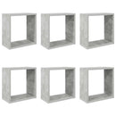 vidaXL 6 db betonszürke fali kockapolc 30 x 15 x 30 cm