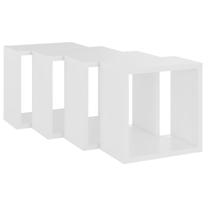 vidaXL 4 db fehér fali kockapolc 26 x 15 x 26 cm