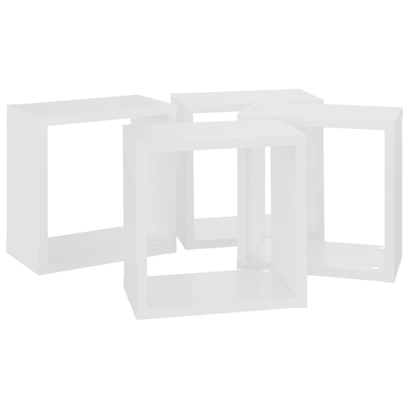 vidaXL 4 db fehér fali kockapolc 26 x 15 x 26 cm
