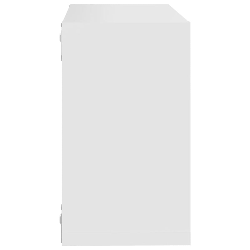 vidaXL 4 db fehér fali kockapolc 26 x 15 x 26 cm