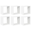 vidaXL 6 db fehér kocka fali polc 26 x 15 x 26 cm