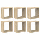 vidaXL 6 db sonoma-tölgyszínű forgácslap fali kockapolc 26x15x26 cm