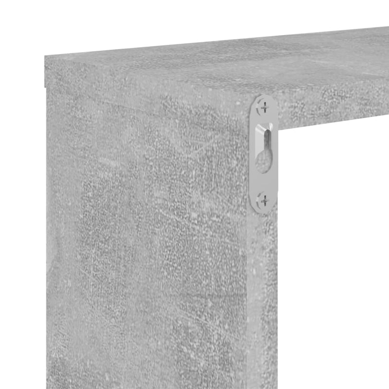 vidaXL 2 db betonszürke fali kockapolc 26 x 15 x 26 cm