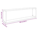 vidaXL 2 db fehér szerelt fa fali polc 100 x 15 x 30 cm
