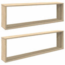 vidaXL 2 db sonoma tölgy színű szerelt fa fali polc 100 x 15 x 30 cm