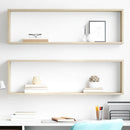 vidaXL 2 db sonoma tölgy színű szerelt fa fali polc 100 x 15 x 30 cm