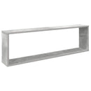 vidaXL 2 db betonszürke szerelt fa fali polc 100 x 15 x 30 cm