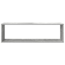 vidaXL 4 db betonszürke szerelt fa fali polc 100 x 15 x 30 cm