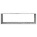 vidaXL 4 db betonszürke szerelt fa fali polc 100 x 15 x 30 cm