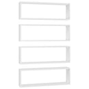vidaXL 4 db fehér szerelt fa fali kockapolc 80 x 15 x 26,5 cm