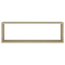 vidaXL 2 db sonoma tölgy színű szerelt fa fali polc 80 x 15 x 26,5 cm