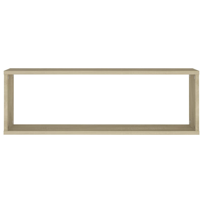 vidaXL 2 db sonoma tölgy színű szerelt fa fali polc 80 x 15 x 26,5 cm