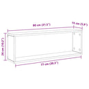 vidaXL 4 db sonoma tölgy színű szerelt fa fali polc 80 x 15 x 26,5 cm