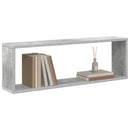 vidaXL 2 db betonszürke szerelt fa fali kockapolc 80 x 15 x 26,5 cm