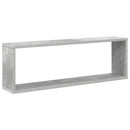 vidaXL 2 db betonszürke szerelt fa fali kockapolc 80 x 15 x 26,5 cm