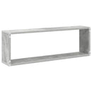 vidaXL 2 db betonszürke szerelt fa fali kockapolc 80 x 15 x 26,5 cm