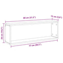 vidaXL 2 db betonszürke szerelt fa fali kockapolc 80 x 15 x 26,5 cm