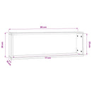 vidaXL 2 db betonszürke szerelt fa fali kockapolc 80 x 15 x 26,5 cm