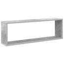vidaXL 4 db betonszürke szerelt fa fali kockapolc 80 x 15 x 26,5 cm