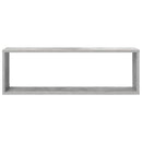 vidaXL 4 db betonszürke szerelt fa fali kockapolc 80 x 15 x 26,5 cm