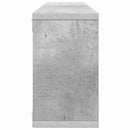 vidaXL 4 db betonszürke szerelt fa fali kockapolc 80 x 15 x 26,5 cm
