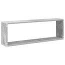 vidaXL 4 db betonszürke szerelt fa fali kockapolc 80 x 15 x 26,5 cm