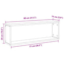 vidaXL 4 db betonszürke szerelt fa fali kockapolc 80 x 15 x 26,5 cm