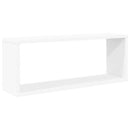 vidaXL 2 db fehér szerelt fa négyszögű fali polc 60 x 15 x 23 cm
