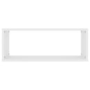 vidaXL 2 db fehér szerelt fa négyszögű fali polc 60 x 15 x 23 cm