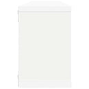 vidaXL 2 db fehér szerelt fa négyszögű fali polc 60 x 15 x 23 cm