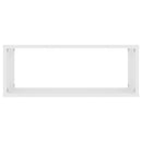 vidaXL 4 db fehér szerelt fa négyszögű fali polc 60 x 15 x 23 cm