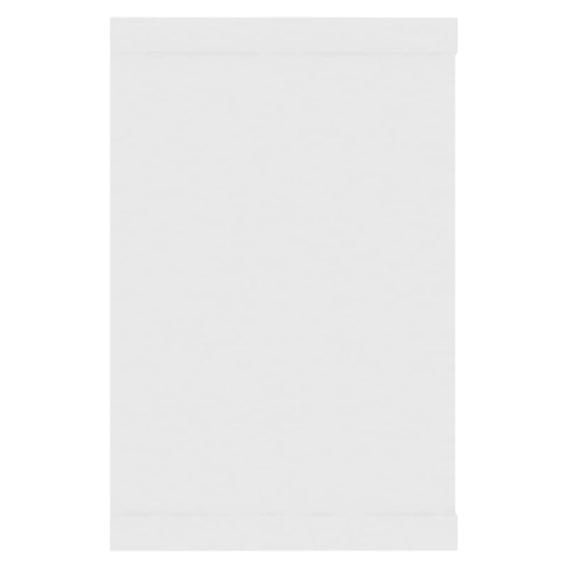 vidaXL 4 db fehér szerelt fa négyszögű fali polc 60 x 15 x 23 cm