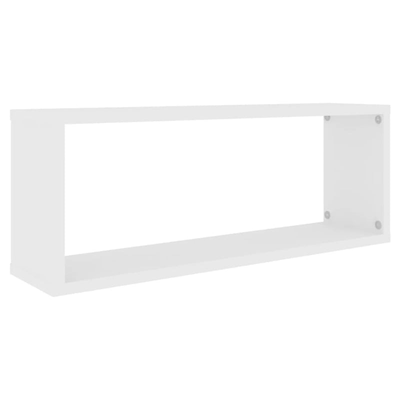 vidaXL 6 db fehér szerelt fa négyszögű fali polc 60 x 15 x 23 cm
