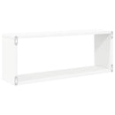 vidaXL 6 db fehér szerelt fa négyszögű fali polc 60 x 15 x 23 cm