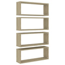 vidaXL 4 db sonoma tölgy szerelt fa négyszögű fali polc 60x15x23cm