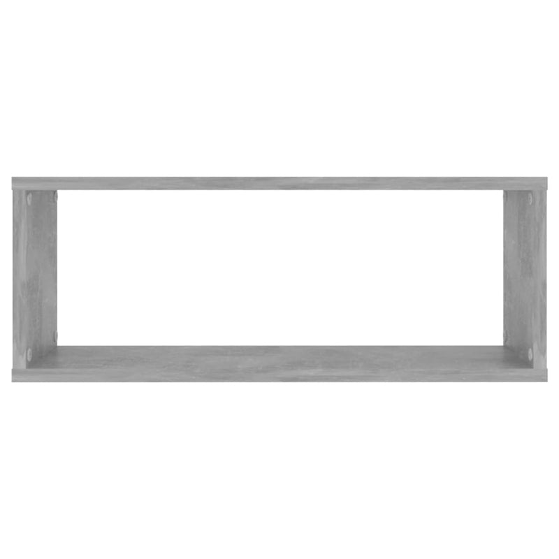 vidaXL 2 db betonszürke szerelt fa négyszögű fali polc 60 x 15 x 23 cm