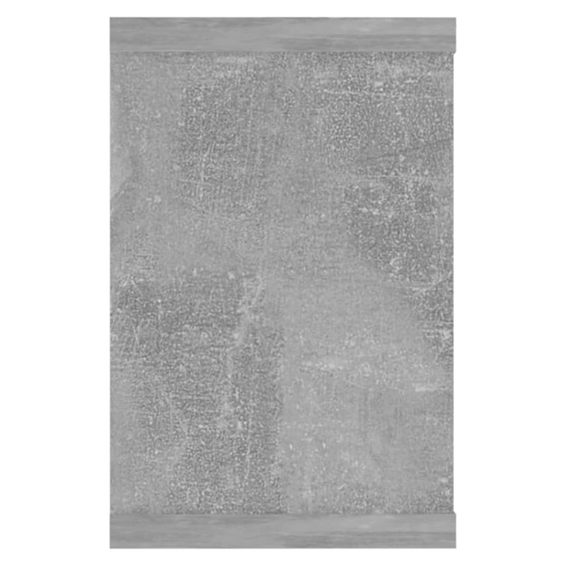 vidaXL 2 db betonszürke szerelt fa négyszögű fali polc 60 x 15 x 23 cm