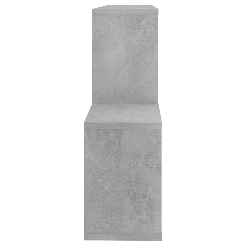 vidaXL betonszürke szerelt fa fali polc 100 x 18 x 53 cm