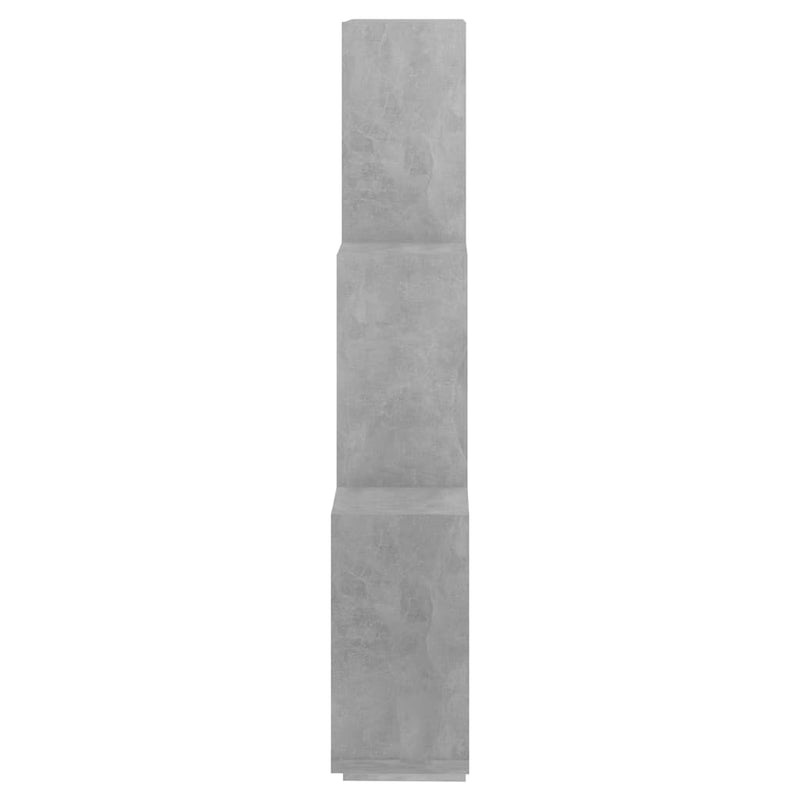 vidaXL betonszürke szerelt fa négyszögű fali polc 78 x 15 x 93 cm