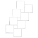 vidaXL fehér szerelt fa négyszögű fali polc 90 x 15 x 119 cm