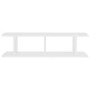vidaXL 2 db fehér szerelt fa fali polc 75 x 18 x 20 cm